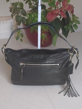 Vintage Coach 1417 Black Genuine Leather East West Legacy Shoulder Bag